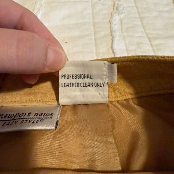 Vintage Leather Tan Fringe Skirt - Picture 4 of 7